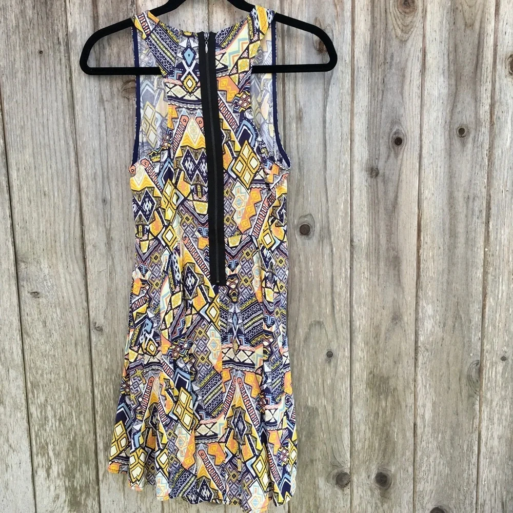 BeBop Abstract Geometric Print Tunic Dress Medium